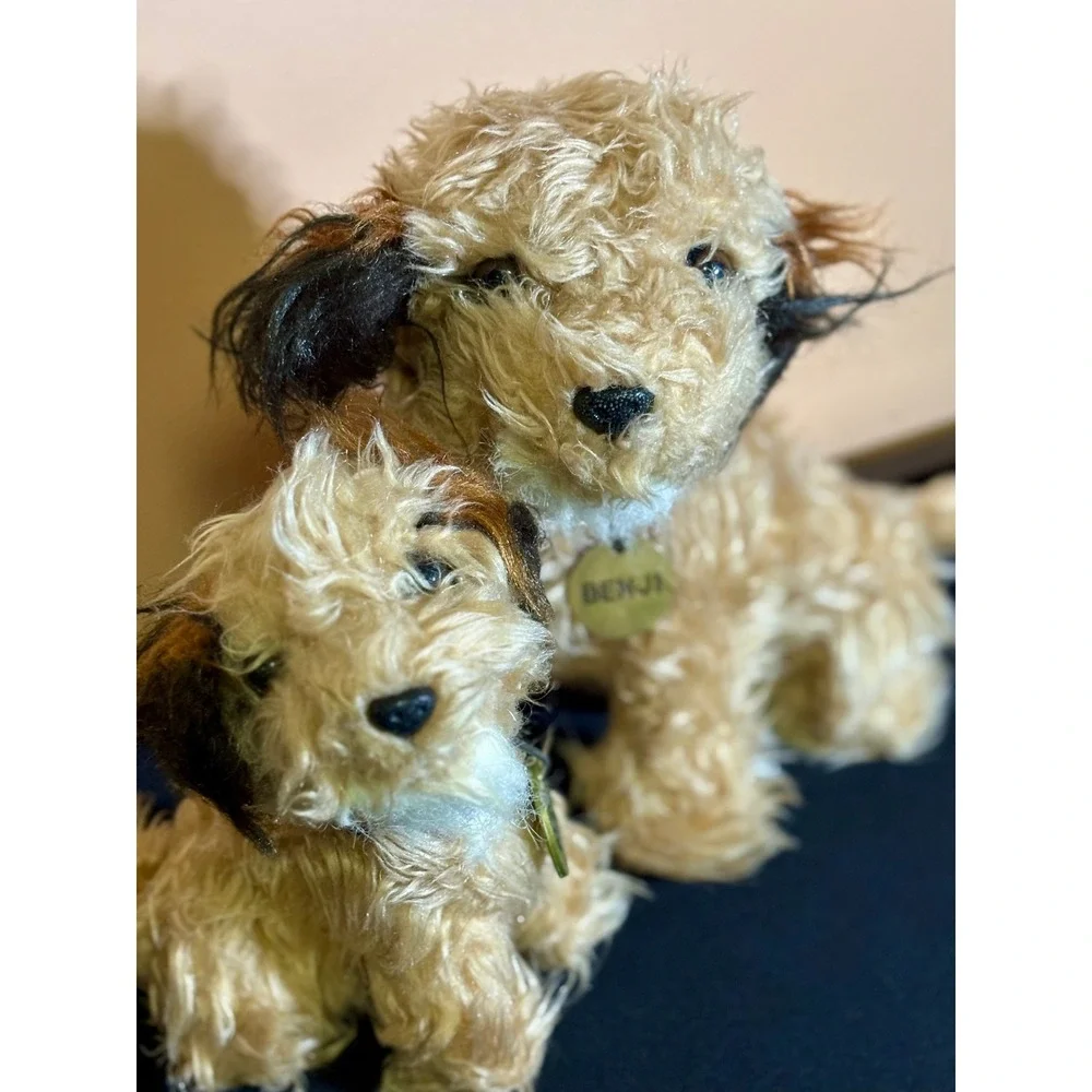 Vintage 1978 Dakin Benji Dog Plush Set Movie Border Terrier Stuffed Animal Puppy